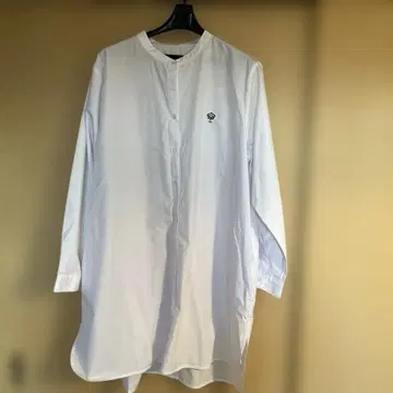 화이트 버튼 다운 셔츠 원피스