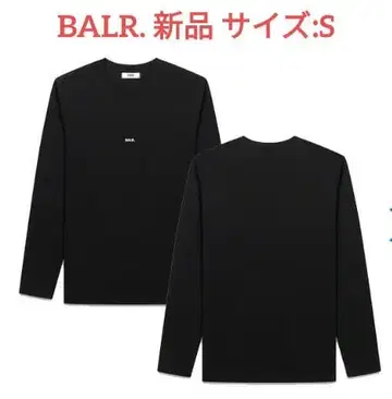 BALR. B1111.1059 제트 블랙 롱 슬리브 티셔츠 S