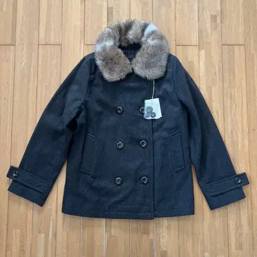 그레이 더블 브레스트 코트 M 사이즈