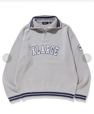 XLARGE 그레이 하프 지퍼 트레이닝복 니트