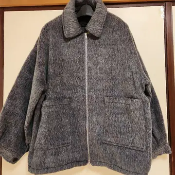 프로필 필독 그레이 플리스풍 집업 자켓