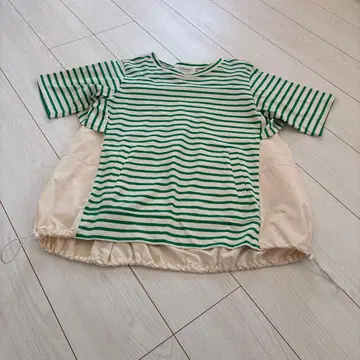 Herencia 그린과 화이트 스트라이프 T셔츠