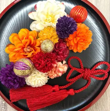 성인식 일본 의류 후리소데 시치고산 머리 장식 세트