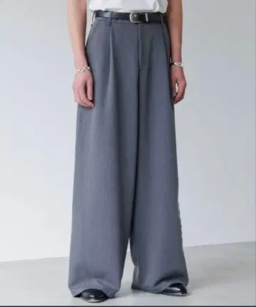 SINSS 프린지 턱 와이드 스트레이트 슬랙스