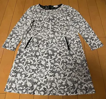 PART 2 지마 다 준코 레이스 무늬 긴팔 원피스 L 사이즈