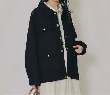 레이디 아젤 빈티지 스웨이드 포켓 자켓 블랙