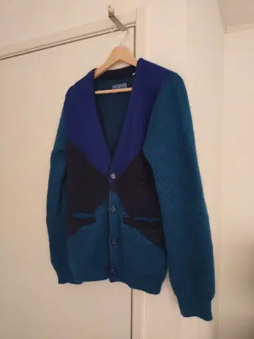 울 가디건 BLUE BLUE