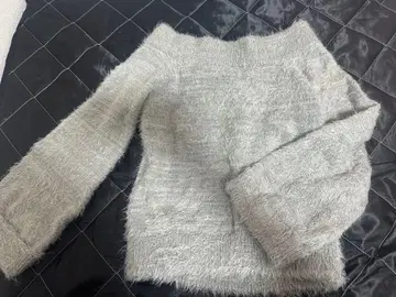 ECOIST 오프숄더 그레이 스웨터