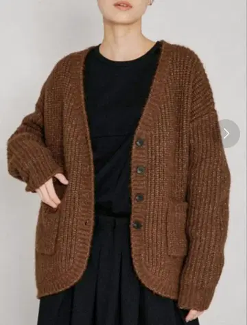 EKAL 브라운 니트 가디건 ONE 사이즈