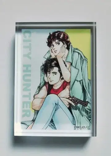 시티헌터 아크릴 블록 사에바 료 마키무라 카오리