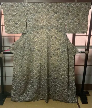 호몬기 크레이프 원단 잎 패턴 1197