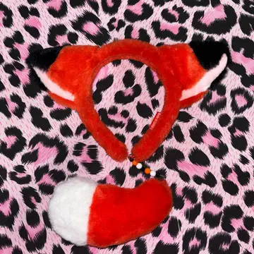 롯데월드 여우 머리띠 꼬리 포함 여우 코스프레