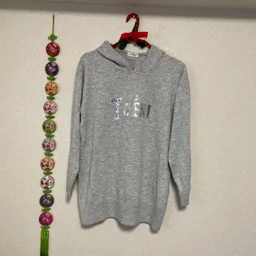 FENICE 스팽글 로고 니트 후드티