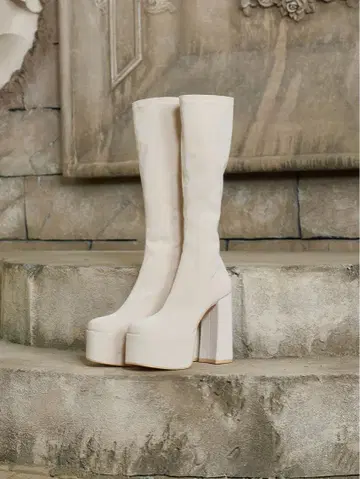 다리치 울트라 스트레치 롱 부츠 아이보리 L