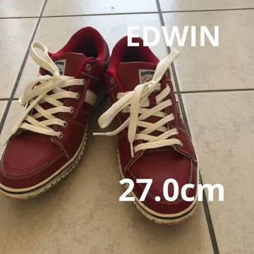 배송비 포함 27.0cm EDWIN 레드 스니커즈