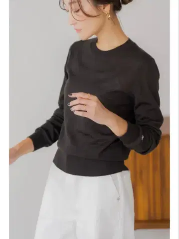 [리그림] 울 크루 니트 브라운 S