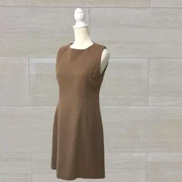 울 드레스 노브랜드 원피스 컷 아웃 원피스 무릎 기장