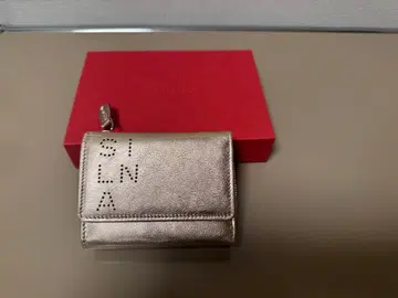 SILNA 골드 가죽 3단 폴더형 지갑