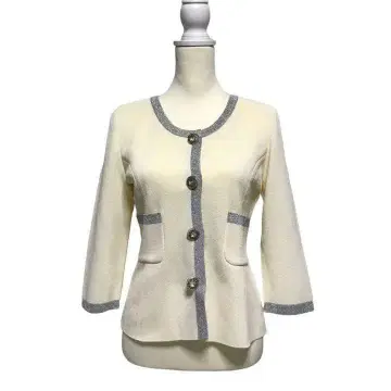 AIR TALK 자켓 아크릴 라메 얇은 소재 일본제 행사 포멀