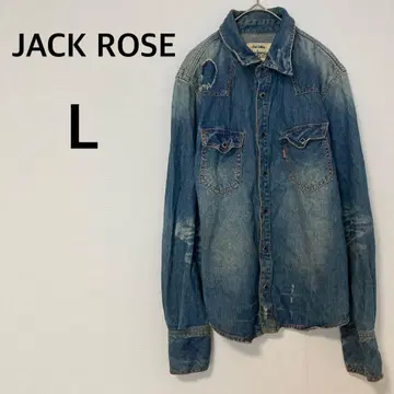 잭 로즈 데님 자켓 [L] G자켓 빈티지 면 100%