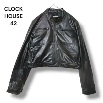 록 하우스 C&A 가죽 자켓 42 싱글 블랙 인조 가죽