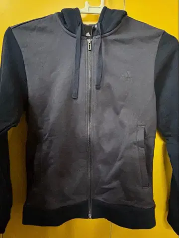 adidas 투톤 네이비 풀 집업 후드티