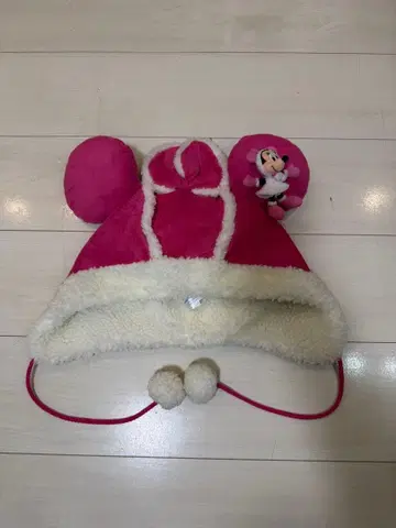 미니 귀 포함 핑크 모자