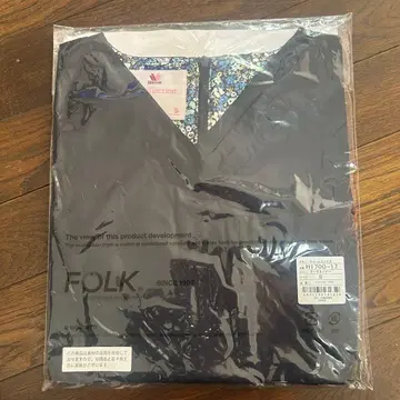 HI700 와코루 Wacoal 새상품 미사용 스크럽 흰 옷 다크 네이비