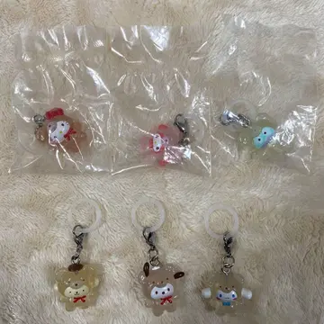 산리오 라떼곰 메지루시 액세서리 컴플리트 6종 세트