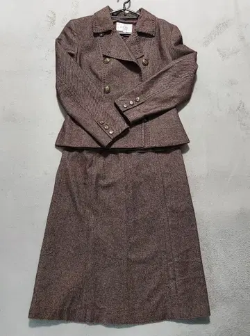 자유구 브라운 더블 브레스트 자켓 40