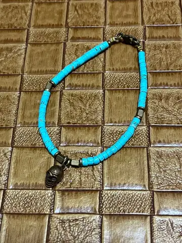 조칼로 티베탄 몽키 스컬 비즈 팔찌 / 터콰이즈 ZOCALO