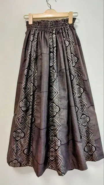 오시마 명주 기모노 리메이크 롱 스커트*239