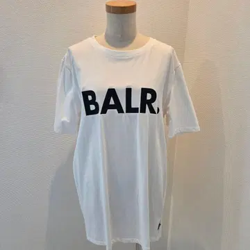 새상품급 BALR 화이트 로고 T셔츠