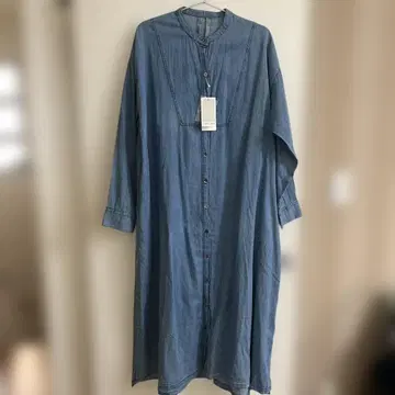 데님 긴팔 셔츠 원피스 F