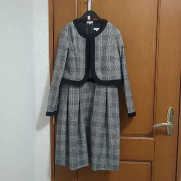 그레이 블랙 체크 셋업