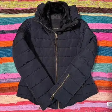 ZARA BASIC 자라 베이직 다운 자켓 네이비