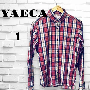 버튼 다운 체크 셔츠 야에카 긴팔 셔츠 고급 고급 빨간색 인기 한정판