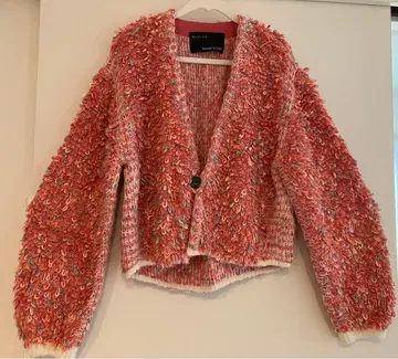 복슬복슬 핑크 가디건