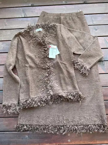 mimosalip 울 100% 프릴 셋업