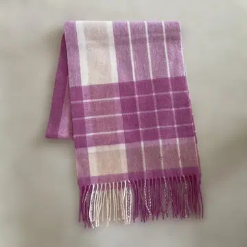 FURLA 체크 무늬 캐시미어 머플러