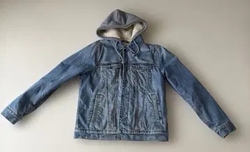 후드 부착 보아 안감 데님 자켓 M