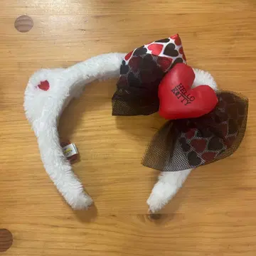 헬로키티 하트 리본 머리띠