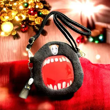 지브리 센과 치히로의 행방불명 카오나시 미니백 키링 자수 손수건 새상품