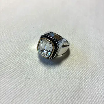 크리스탈 8각 스퀘어 반지