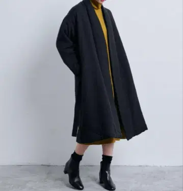 나카가와 마사시치 상점 린넨 울 따뜻한 면 누빔 코트