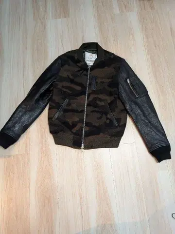 ALPHA 알파 ma-1 가죽 절개 자켓