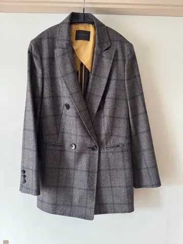 Tomorrowland 체크 무늬 더블 브레스트 자켓