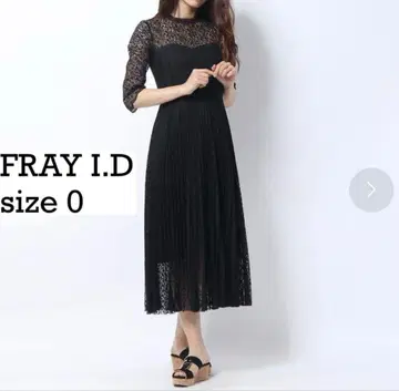 FRAY I.D 레이스 플리츠 드레스