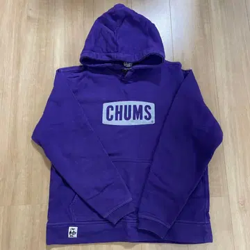 CHUMS 후드 부착 보라색 후드티