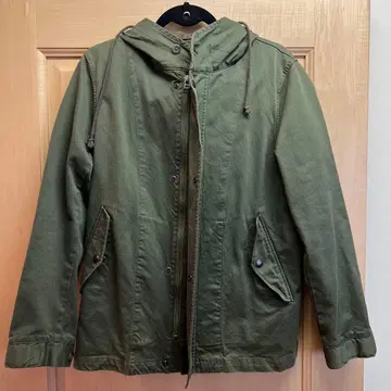 UNITED ARROWS 후드 부착 블루종 올리브 그린